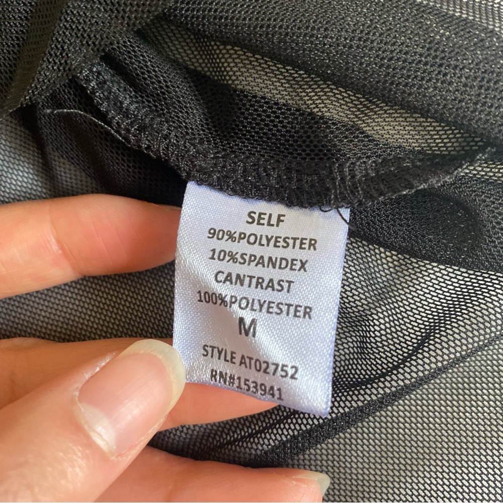 Lumiere Women’s Mesh Tee - Black (Size Medium) - Picture 6 of 6